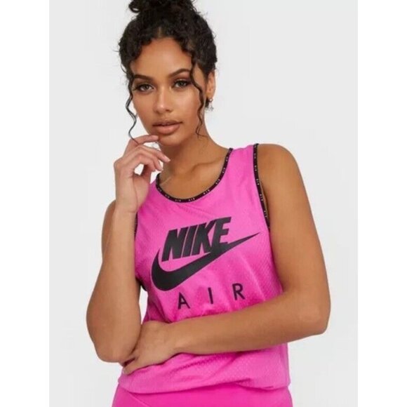 Nike Tops - NIKE Top Size XL Women’s Dri Fit Tank Pink Black Sleeveless Activewear